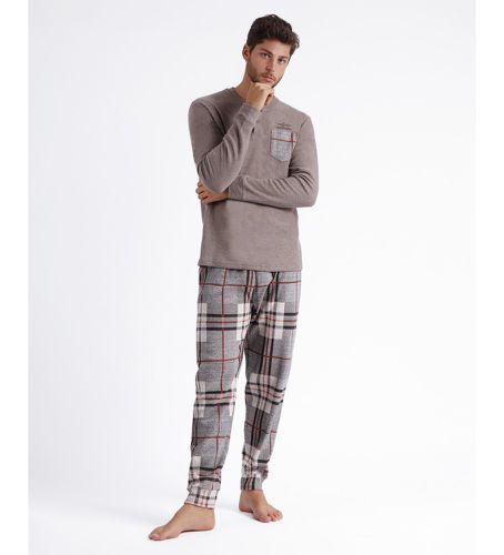 Pyjama Manches longues Tartan Tapeta Tartan marron (L), Homewear, Coton, Polyester, Manche longue - Admas - Modalova