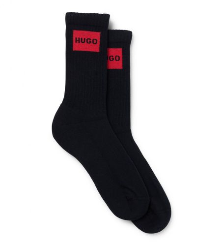 Lot de 2 paires de chaussettes Label (39-42), Noir, Homewear, Coton - HUGO - Modalova