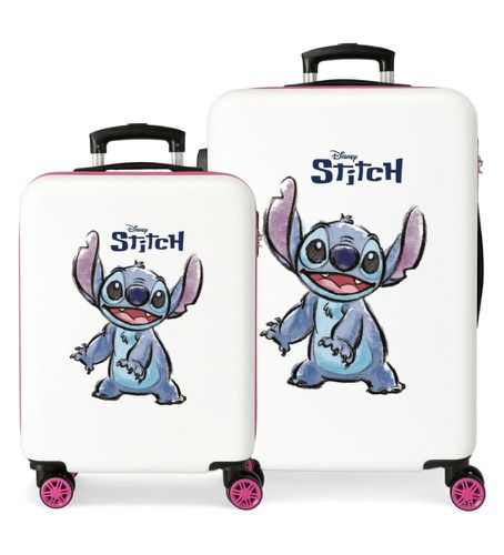 Set de valise rigide Happy stitch 55 - 65 cm , (OSFA), Casuel, ABS/Polycarbonate, Moyen, Cabine - Disney - Modalova