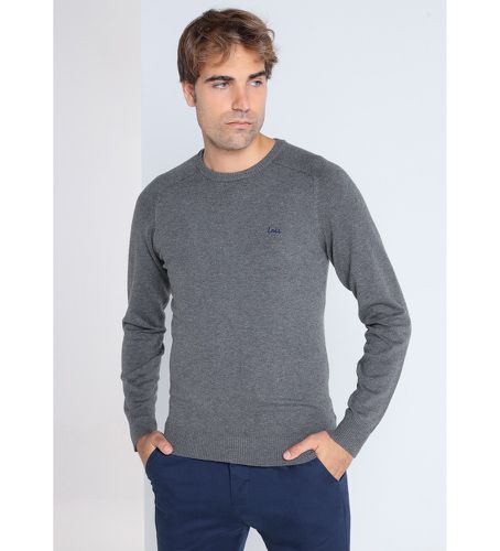 Pull basique en tricot avec broderie Toro grise (S), Casuel, Coton, Manche longue - Lois Jeans - Modalova