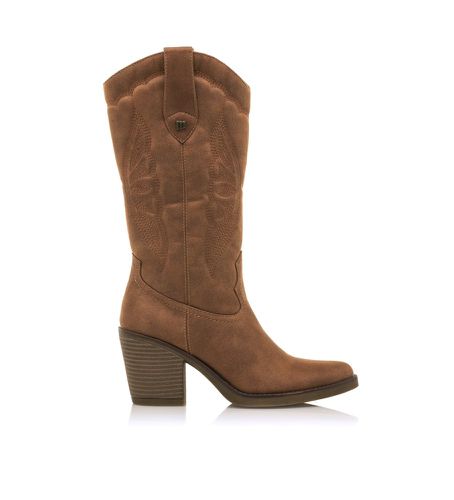 Bottes Tijuana marron -Hauteur du talon 8cm (39), Tissu, 8 à 10 cm, Fermeture éclair, Casuel - MTNG - Modalova