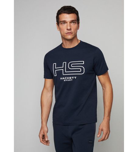 HM500804 T-shirt Hs Logo (XS), Casuel, Coton, Manche courte, Marine - Hackett London - Modalova