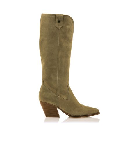 Bottes en cuir Missouri marron verdâtre - Hauteur du talon 5cm (40), 3 à 5 cm, Fermeture éclair, Casuel - MTNG - Modalova