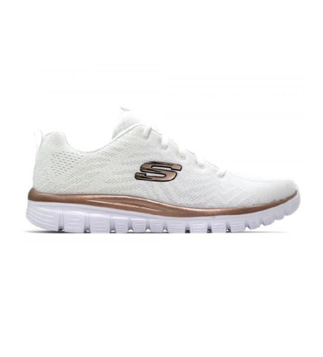 Trainers Graceful Get Connected (35), Blanc, Tissu, Plat, Lacets, Casuel, Sport - Skechers - Modalova