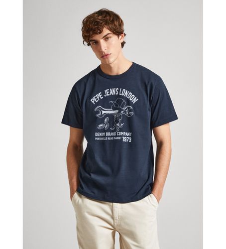 PM509389 T-shirt Cedric (S), Casuel, Coton, Manche courte, Durable, Marine - Pepe Jeans - Modalova