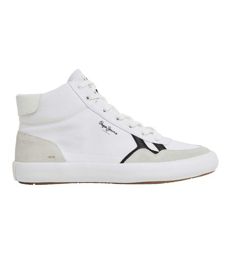 PMS31039 Travis City Leather Sneakers (43), Cuir, Blanc, Plat, Lacets, Casuel, Durable - Pepe Jeans - Modalova