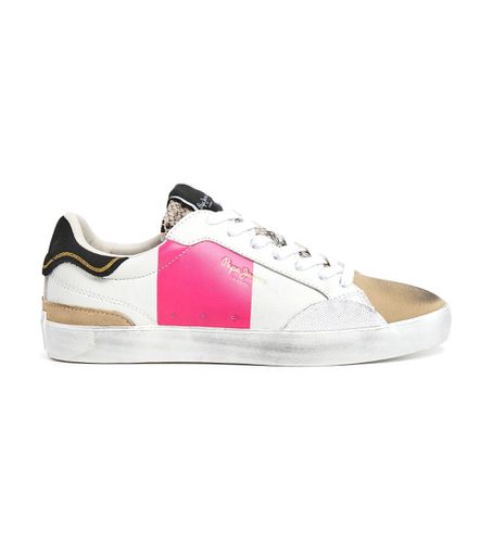 PLS00011 Lane Elle Leather Sneakers (36), Cuir, Blanc, Plat, Lacets, Casuel, Durable - Pepe Jeans - Modalova