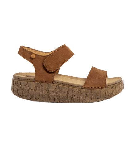 ND005_023 Sandales en cuir N5970 Shinrin marron -Hauteur du plateau 5cm (36), 3 à 5 cm, Velcro, Casuel - El Naturalista - Modalova