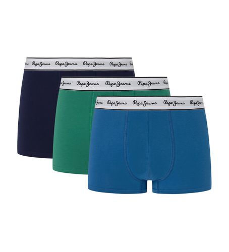 PMU11145 Pack 3 Boxers Solid navy, , (M), Bleu, Homewear, Vert, Coton, Durable, Marine - Pepe Jeans - Modalova