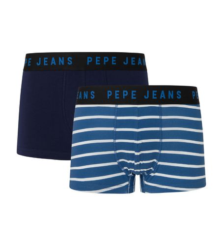 PMU11149 Pack 2 Boxers Stripes , (S), Bleu, Homewear, Coton, Durable, Marine - Pepe Jeans - Modalova