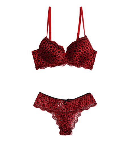 Ensemble soutien-gorge et string push-up bicolore (85B), Homewear, Polyamide, Sans manches / bretelle - Admas - Modalova