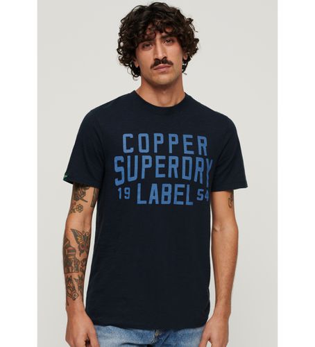 M1011900A T-shirt Workwear de la gamme Copper Label (XXL), Casuel, Coton, Manche courte, Marine - Superdry - Modalova