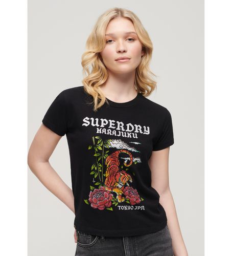 W1011332A T-shirt avec motif de tatouage avec strass (XS), Casuel, Coton, Manche courte - Superdry - Modalova