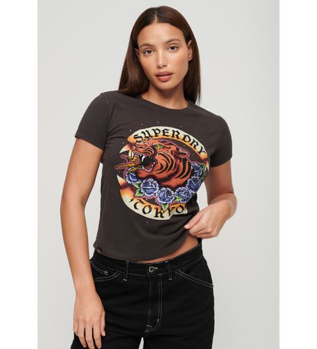 W1011332A T-shirt avec motif de tatouage avec strass (S), Casuel, Coton, Manche courte - Superdry - Modalova