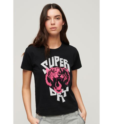 W1011415A T-shirt graphique Lo-fi Rock (S), Casuel, Coton, Manche courte - Superdry - Modalova