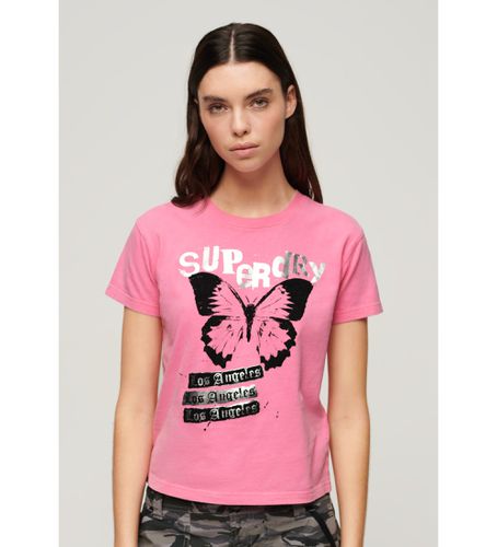 W1011415A T-shirt graphique Lo-fi Rock (S), Casuel, Coton, Manche courte - Superdry - Modalova