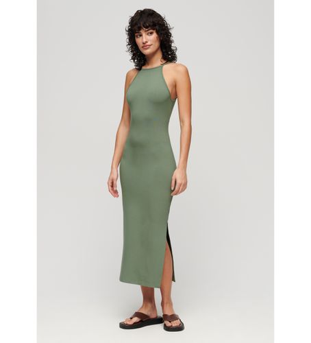 W8011609A Robe midi en maille avec dentelle verte au dos (M), Casuel, Viscose, Sans manches / bretelles - Superdry - Modalova