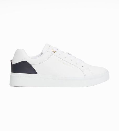 FW0FW07635 Elevated Essential Leather Sneakers (36), Cuir, Blanc, Plat, Lacets, Casuel - Tommy Hilfiger - Modalova