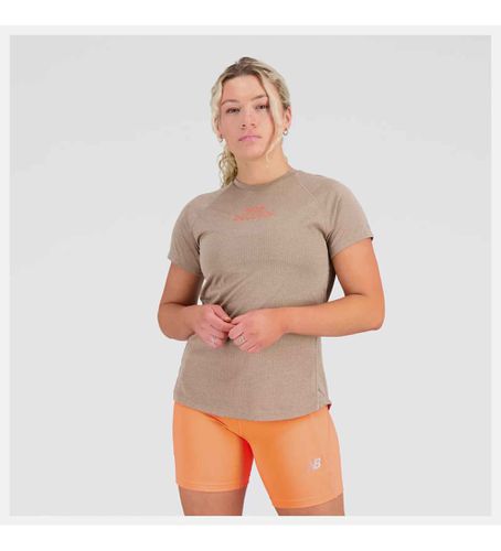 WT21263 T-shirt Impact Run marron (XS), Sport, Running, Multisport, Manche courte, Polister recyclé, Durable - New Balance - Modalova