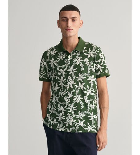 Polo en piqué Palm Lei Print (L), Casuel, Coton, Manche courte - Gant - Modalova