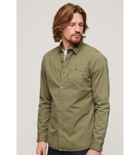 M4010680A Chemise verte Merchant Store (S), Casuel, Coton, Classique, Manche longue - Superdry - Modalova