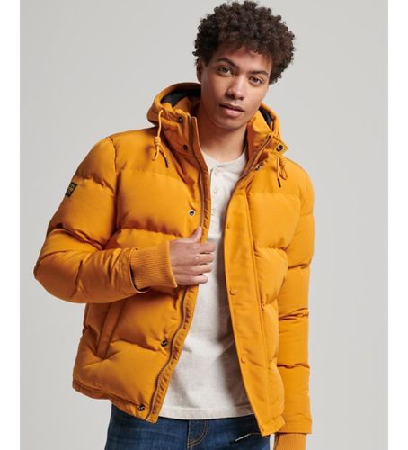 M5011743A Veste à capuche matelassée Everest moutarde avec capuche (S), Casuel, Polyester - Superdry - Modalova