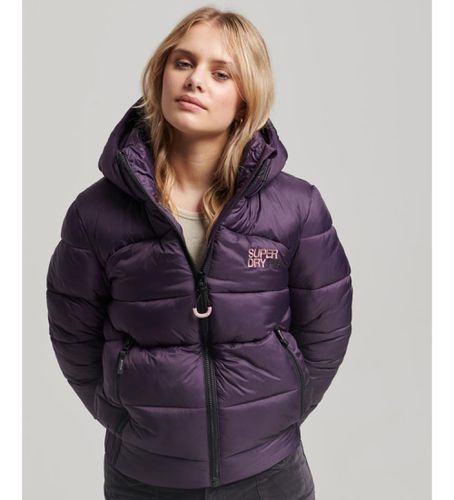 W5011590A Veste bombardier matelassée Lilac Sports (XXS), Casuel, Violet, Durable, Nylon recyclé - Superdry - Modalova