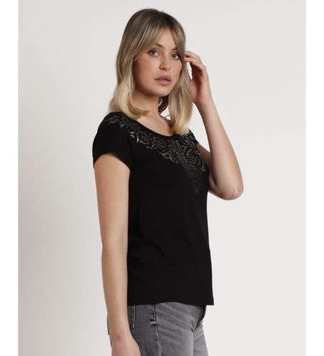 T-Shirt à manches courtes Glossy Border (S), Casuel, Viscose, Manche courte - Admas - Modalova