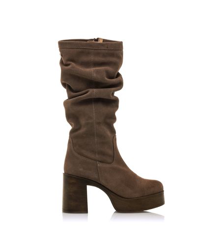 Bottes en cuir marron des années 60 - Hauteur du talon 8cm (38), 5 à 8 cm, Fermeture éclair, Casuel - MTNG - Modalova