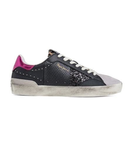 PLS31574 Lane City Leather Sneakers (36), Cuir, Noir, Plat, Lacets, Casuel - Pepe Jeans - Modalova