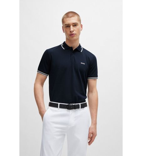 Polo Paul (M), Casuel, Coton, Manche courte, Marine - BOSS - Modalova