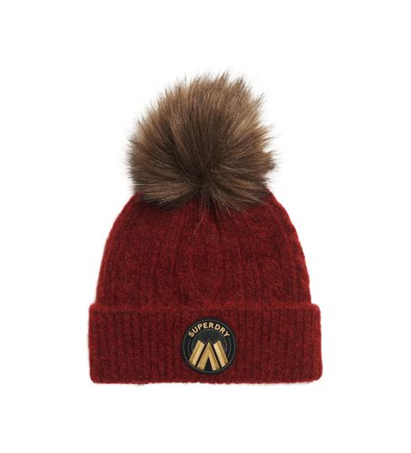 Unisex. W9010188A Bonnet tressé luxe marron (OSFA), Casuel, Grenat, Nylon - Superdry - Modalova