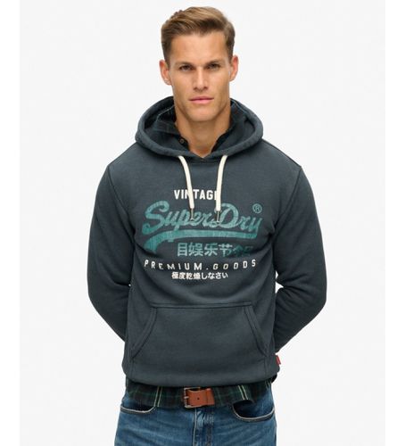 M2013687A Sweatshirt Logo Duo Vintage (L), Casuel, Coton, Marine - Superdry - Modalova