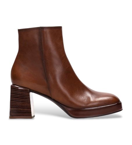 HI233031 Bottines en cuir marron à bout rond (37), 5 à 8 cm, Fermeture éclair, Casuel - Hispanitas - Modalova