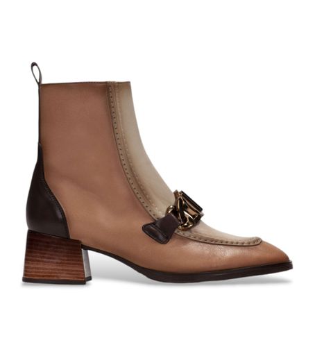 CHI232993 Bottines en cuir double H marron (37), 3 à 5 cm, Fermeture éclair, Casuel - Hispanitas - Modalova