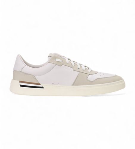 Clint Leather Sneakers (40), Cuir, Blanc, Plat, Lacets, Casuel - BOSS - Modalova