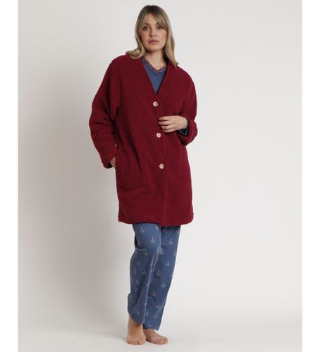 Robe de chambre à manches longues Lets Get Lost marron (S), Homewear, Grenat, Polyester, Manche longue - Admas - Modalova