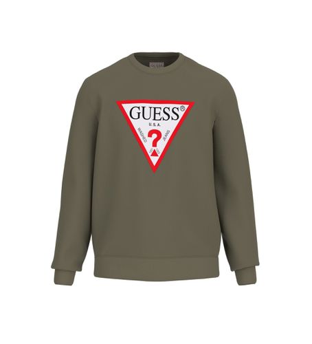 M2YQ37K6ZS1 Sweatshirt avec logo triangulaire (S), Casuel, Coton - Guess - Modalova