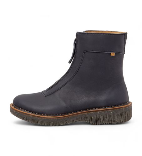 NF0005_0B0 Bottines en cuir N5581 (36), Plat, Fermeture éclair, Casuel, Marine - El Naturalista - Modalova