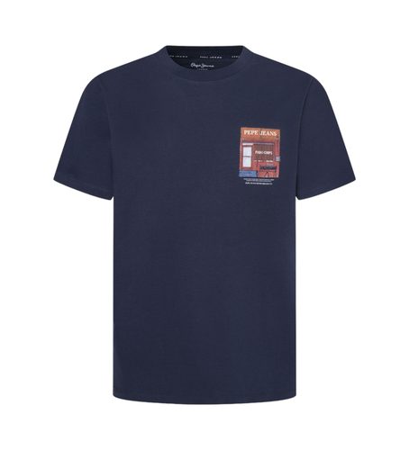 PM509637 T-shirt Aenys (XS), Casuel, Manche courte, Le coton biologique, Durable, Marine - Pepe Jeans - Modalova