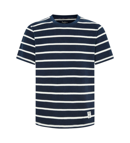 PM509436 Alessandro T-shirt (S), Casuel, Manche courte, Le coton biologique, Durable, Marine - Pepe Jeans - Modalova