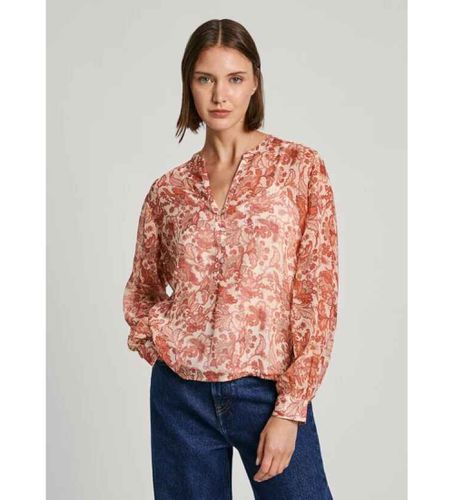 PL304951 Chemisier Poemy blanc écru, (M), Rouge, Casuel, Polyester, Manche longue - Pepe Jeans - Modalova