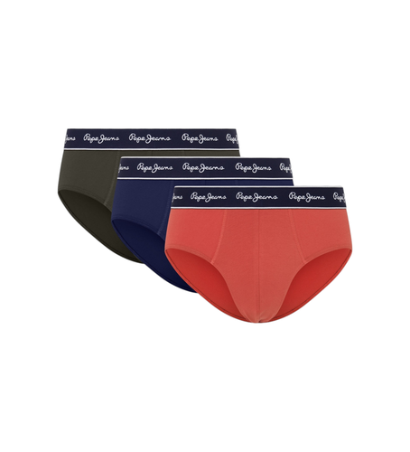 PMU11166 Lot de 3 slips solides rouge, , (S), Homewear, Coton - Pepe Jeans - Modalova