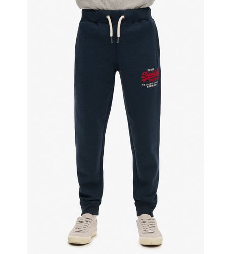 M7011139A Pantalon de jogging à logo Vintage (XXL), Casuel, Sport, Coton, Multisport, Durable, Marine - Superdry - Modalova