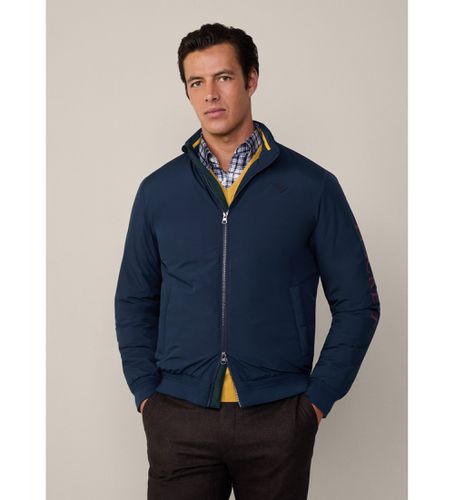 HM403213 Veste bombardier Logo Heritage (S), Casuel, Polyester, Manche longue, Marine - Hackett London - Modalova