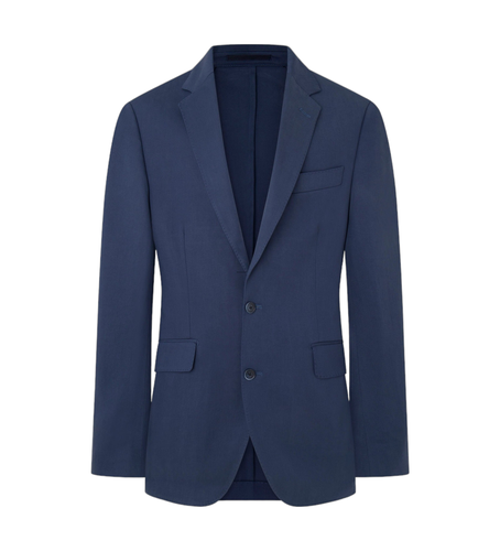 HM470527 Blazer stretch Cott (40/34), Bleu, Casuel, Fête, Classique, Manche longue, Lyocell - Hackett London - Modalova