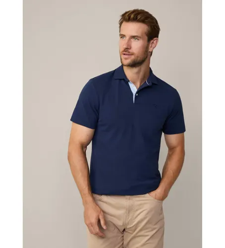 HM563369 Polo Selvedge Placket (S), Casuel, Coton, Manche courte, Marine - Hackett London - Modalova