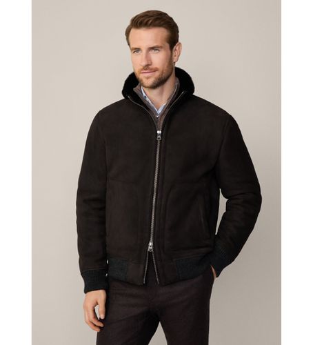 HM403230 Veste bombardier en shearling marron (XXL), Casuel, Cuir - Hackett London - Modalova