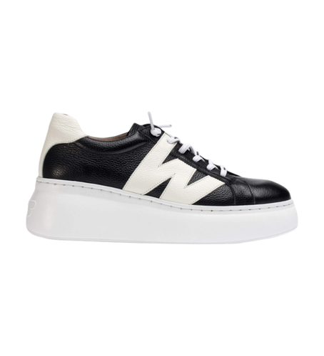 A-2660_5078_5870 Dorita Leather Sneakers (36), Cuir, Noir, 3 à 5 cm, Lacets, Casuel - Wonders - Modalova