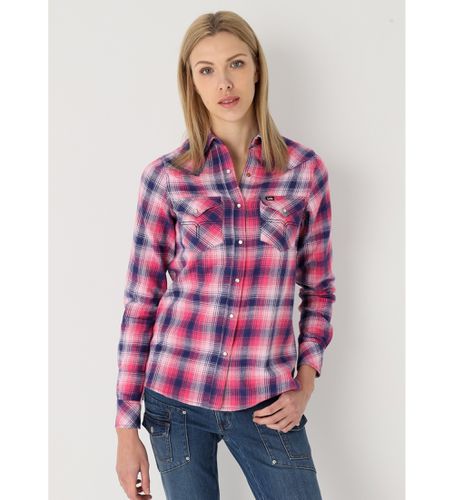 Chemise à manches longues en viscose à carreaux rouges (S), Casuel, Rose, Coton, Manche longue - Lois Jeans - Modalova